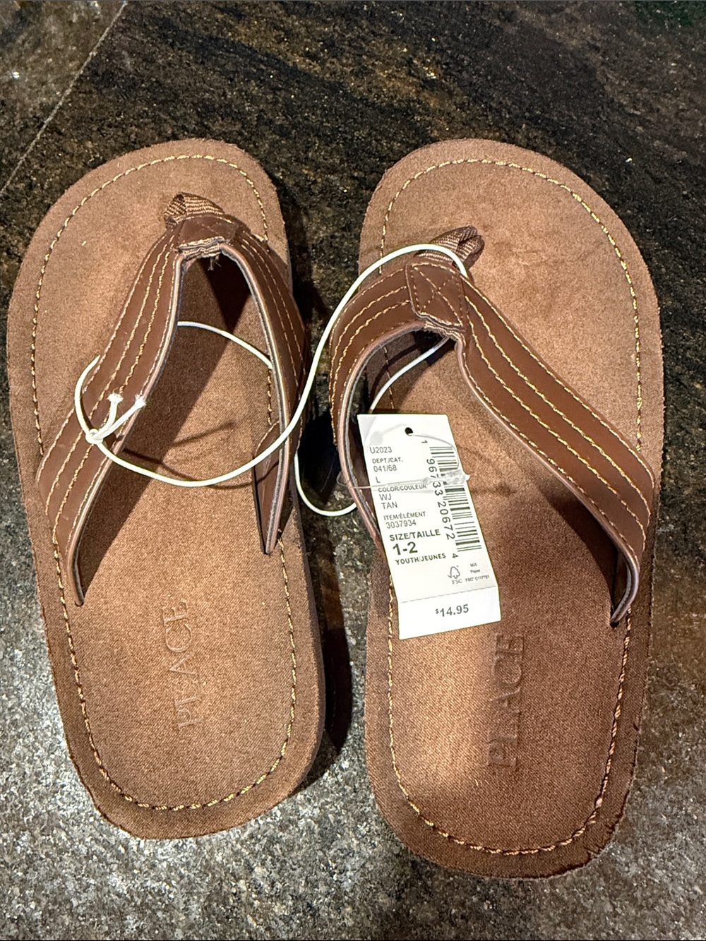 The Children's Place Brown Flip Flop Sandals